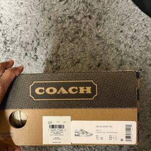 Coach Soho Signature Box in Black and Tan